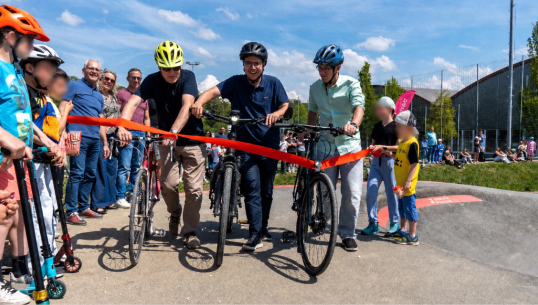 Pumptrack Eröffnung durch Gemeinderat